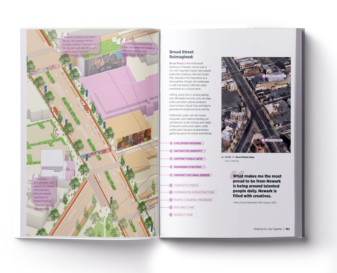 magazine mockup presentation vol9 newark360 spread broad street reimagined